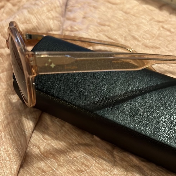 Muse pink glitter new sunglasses 1970s look mod in box - Picture 4 of 6